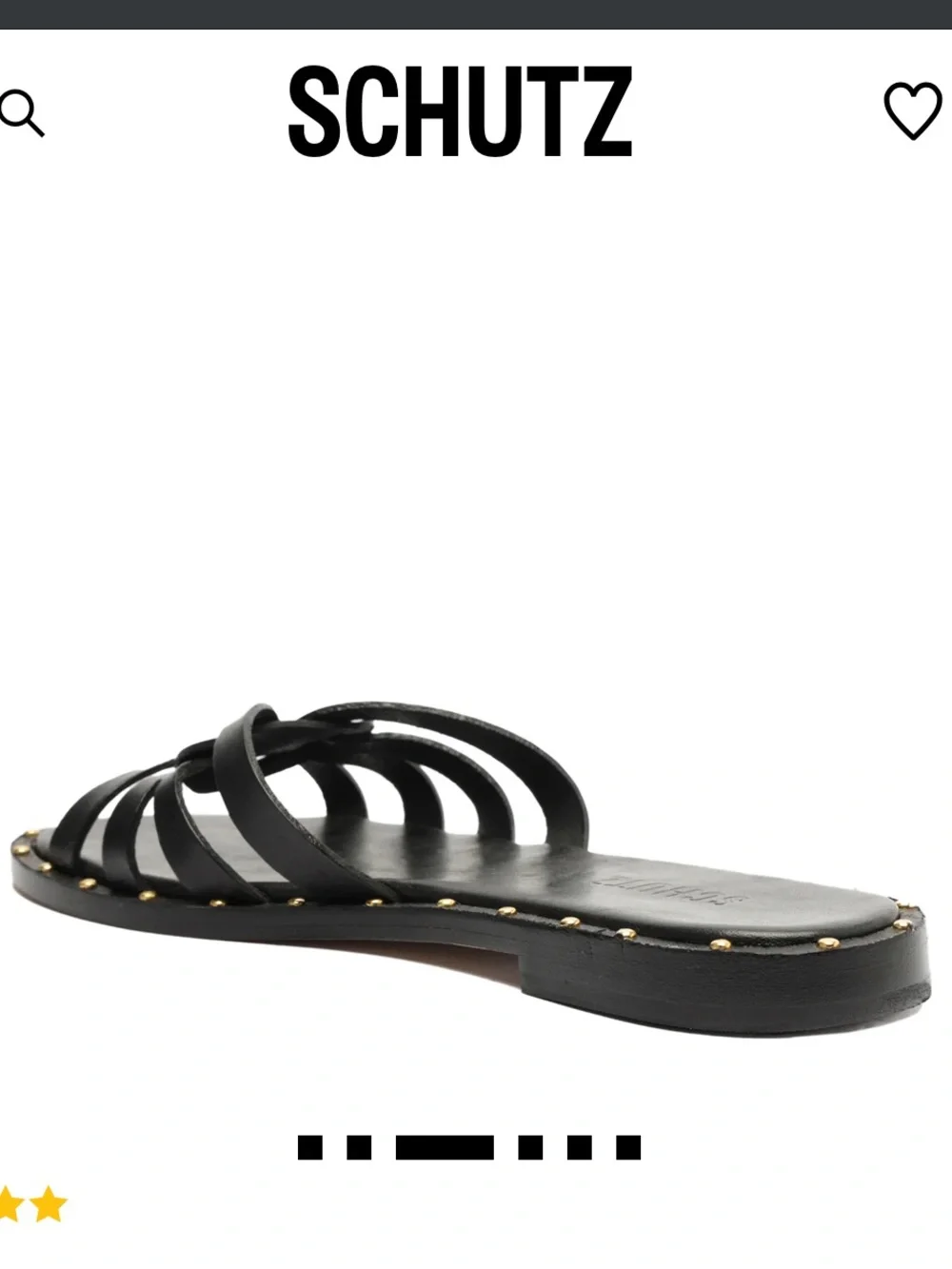 Schutz Phoenix flat sandals delicate woven straps n metallic stud along midsole.